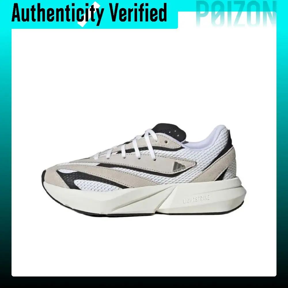 adidas-lightblaze-synthetic-leather-low-top-running-shoes-women's-gray-white-black-jh6962