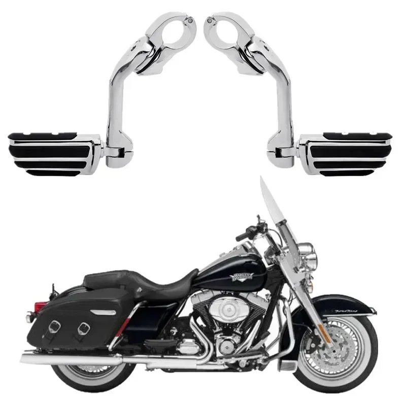 

For Harley Electra Road King Street Glide 1-1/4" Bars Motorbike Acsessories Long Highway Foot Pegs