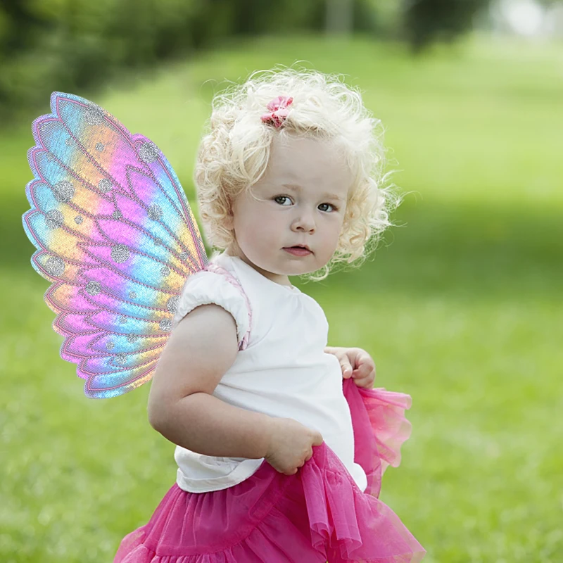 Beautiful Little Angel Wings Fairy Stick Girls Dance Skirt Children\'s Day Butterfly Costume Kids Birthday Party Decoration Gifts