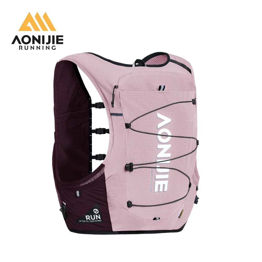 AONIJIE Pink New C9116 Hydration Vest Backpack 10L Fits 6.8 Inch Phones Lightweight Hydration Pack for Trail Run Race Marathon