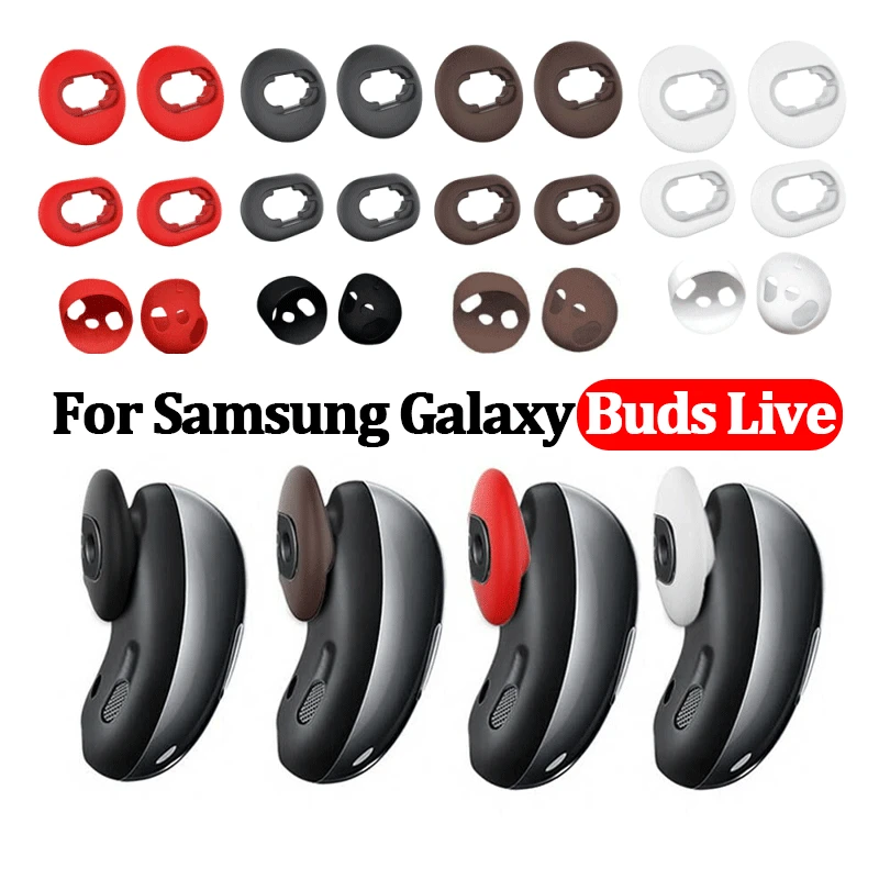 Silicone Ear Tip Cover for Samsung Galaxy Buds Live Ear Wing Replacement Non-Slip Ear Tip Cover Buds Live Headphone Accessories