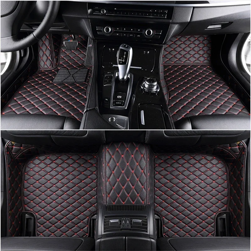 Custom 5 Seat Car Floor Mats for BMW 5 Series E39 1995-2004 E60 F10 G30 2017-2022 Year Interior Details Car Accessories Carpet