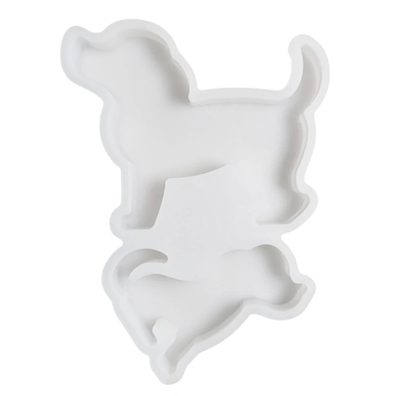 Multifuntional Dog Sculpture Molds for Cement and Plaster Home Decors Silicone Ornament Moulds for Hand-Making Dropship