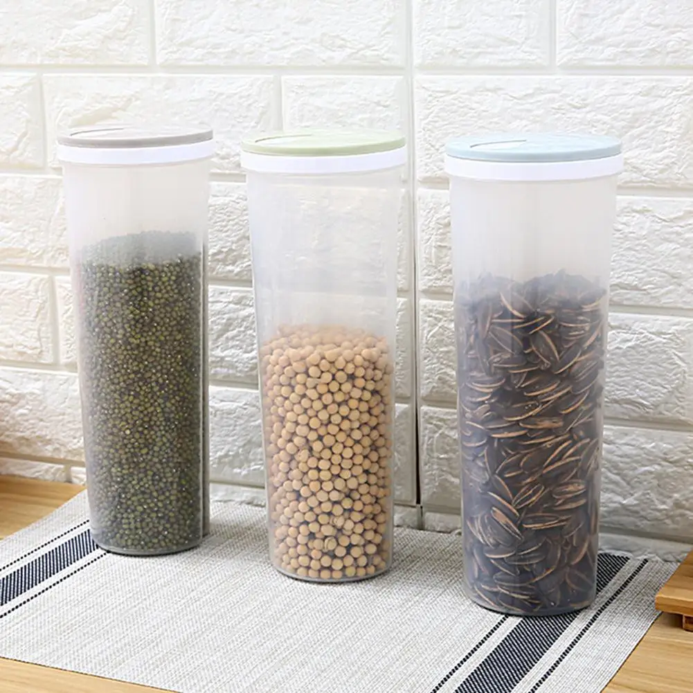 Food Container Easy to Carry Grain Storage Box Lightweight Moisture Proof User-friendly Clear Body Food Container