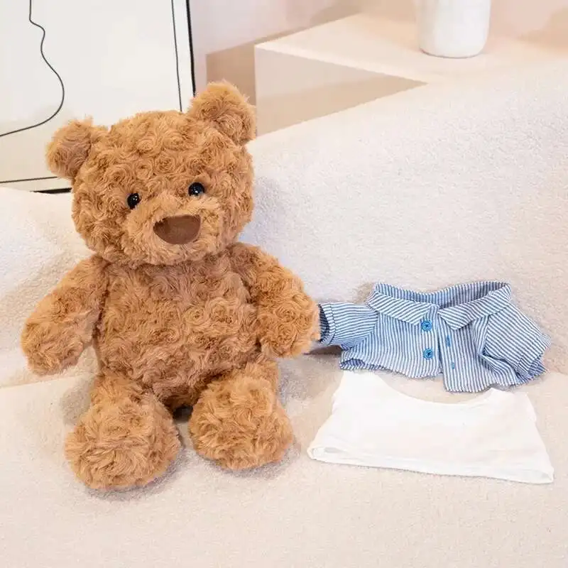 Lustige Bär tragen Hemd insgesamt Puppe Plüschtier süße Umarmung Bär Puppe Geburtstagsgeschenk Kissen Home Wohnzimmer Schlafzimmer Dekor 40/60 cm