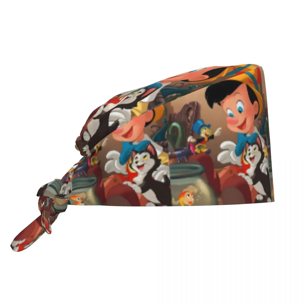 Custom Anime Pinocchio Figaro Medical Staff Scrubs Hat Unisex Cute Jiminy Cricket Doctor Nursing Surgical Cap Scrub Caps