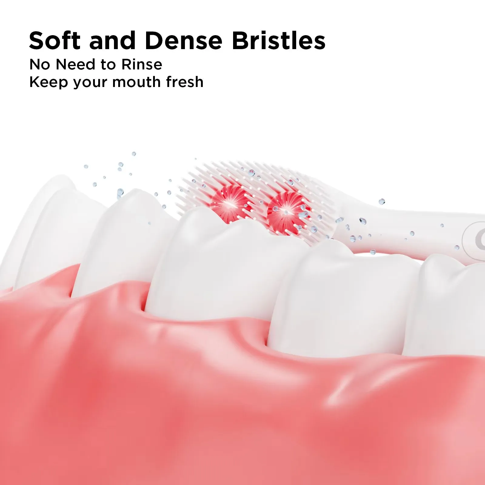 20PCS Box Dual Burst Bead Toothbrush, Water Saving Portable Toothbrush No Water Needed for Outdoor Travel Use