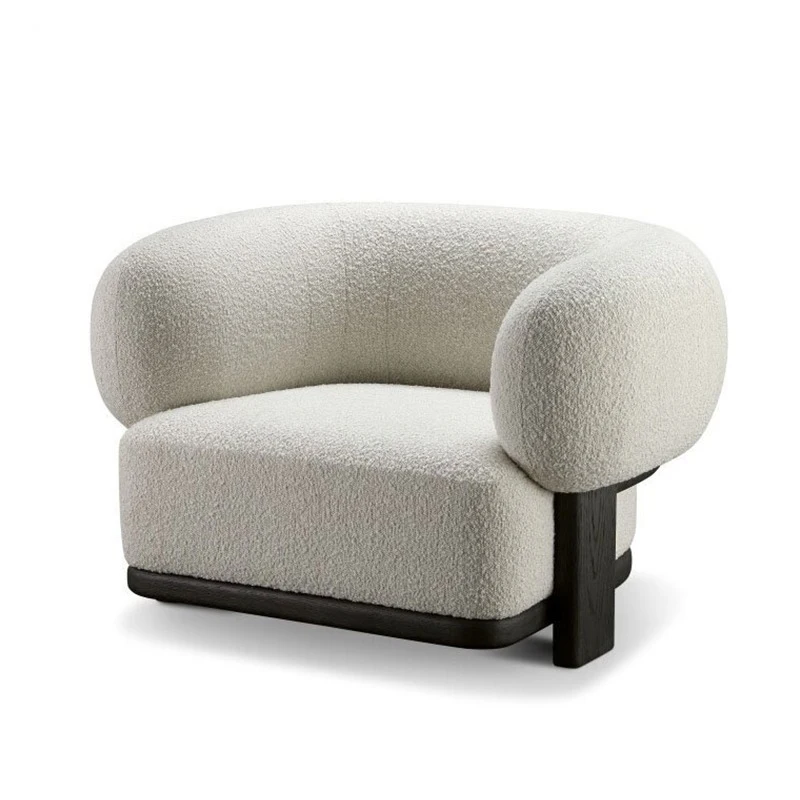 

#Designer High-End Custom Fabric Single-Person Casual Armchair-Midcentury Modern Design for Apartment Hotel Bathroom Use