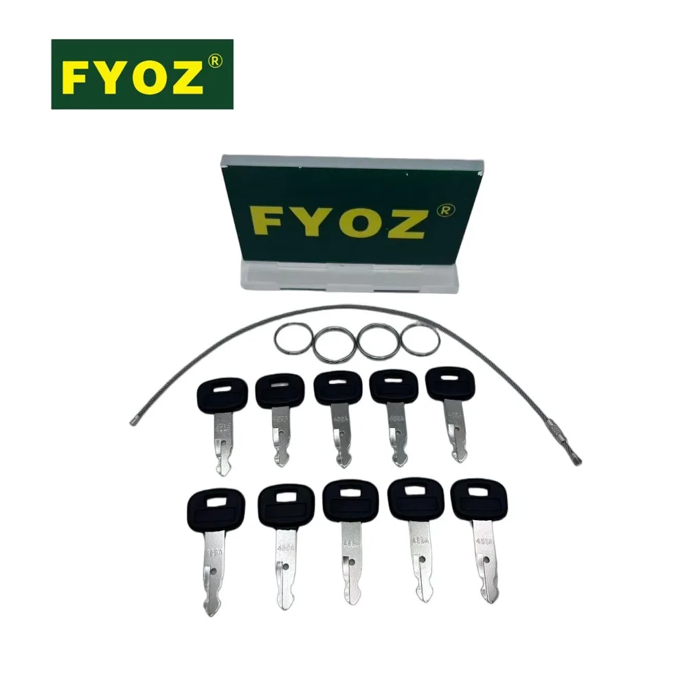 10PCS 459A Ignition Key For Kubota RC411-53933 Key for Excavator Loader Tractor Heavy Equipment