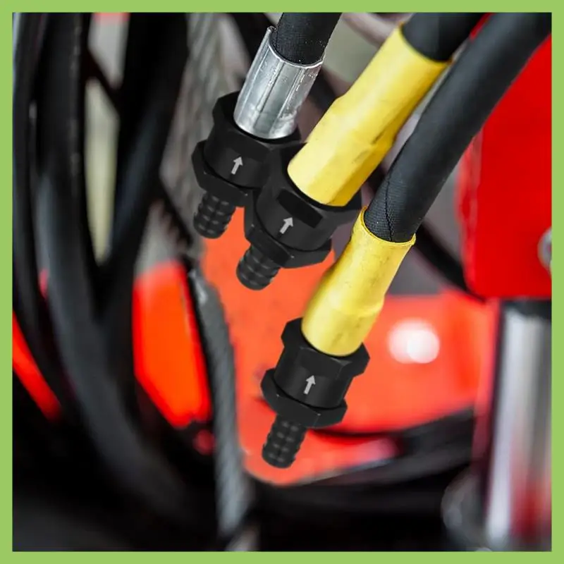 

1/4 дюйма, 5/16 дюйма, 3/8 дюйма, 1/2 дюйма, обратный встроенный односторонний обратный клапан топлива, подходит для бензина (4 шт., черный)