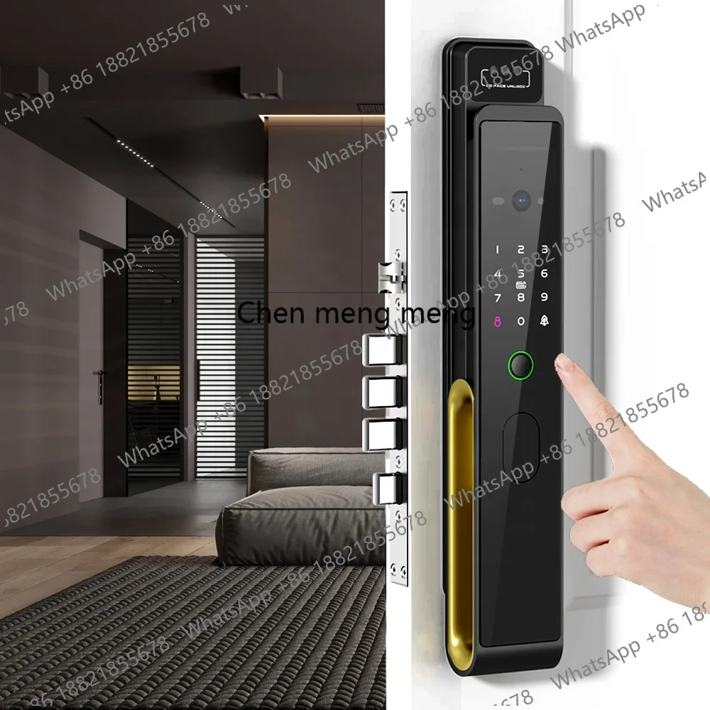 Lxy Home Wifi Fully Automatic 3D Face Recognition Smart Lock Face Security Fingerprint Code Card Key Camera Door Smart Locks