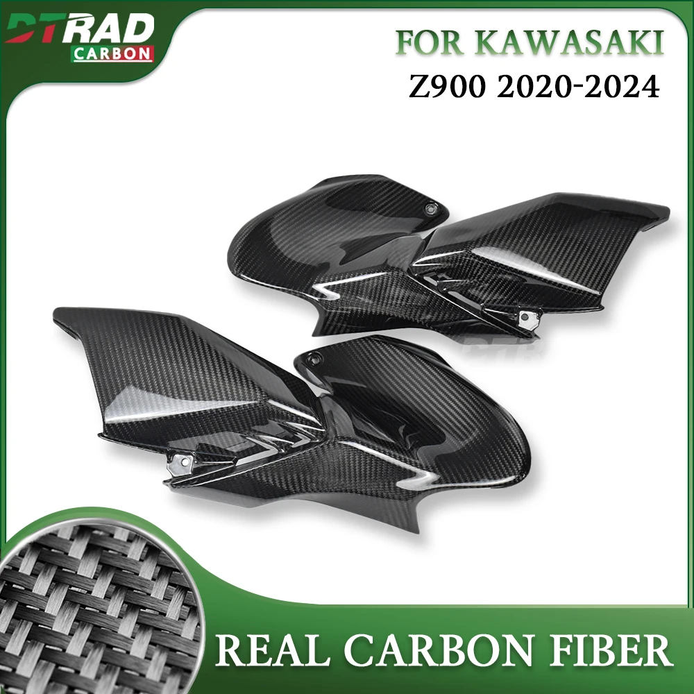 

Аксессуары для мотоциклов Z900 для Kawasaki Z 900 2020-2022 2023 2024, комплект обтекателя боковой панели из углеродного волокна, защитная крышка боковой отделки
