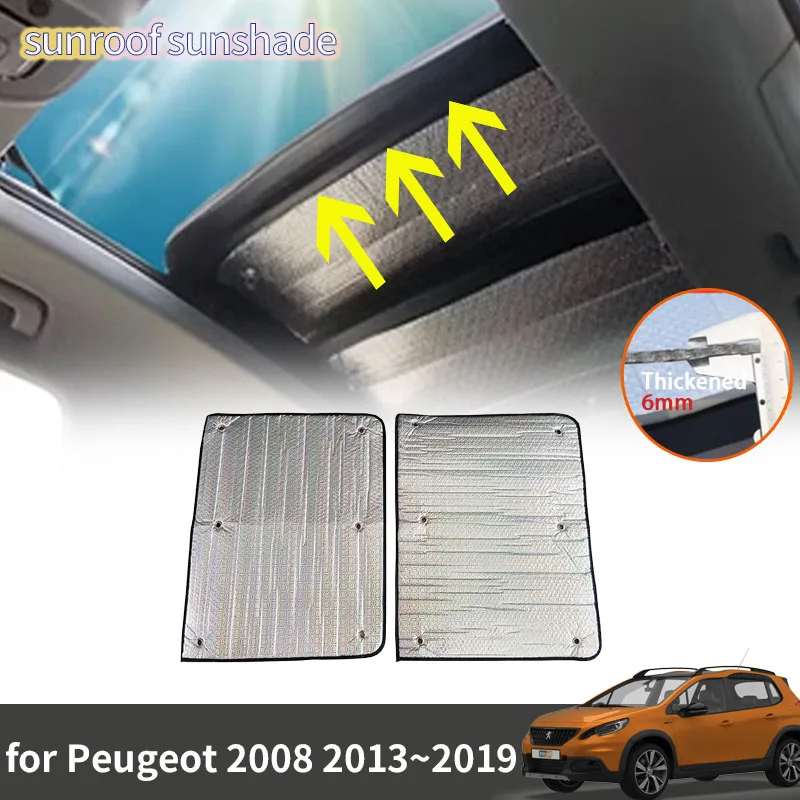 Sunroof Sunshade for Peugeot 2008 2013 2014 2015 2016 2017 2018 2019 A94 Accessories Roof Sunscreen Heat Insulation Windscreen