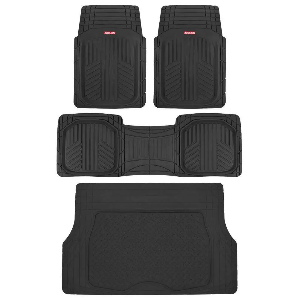 Cargo Liner for Auto Car SUVs Truck - Black Deep Dish Rubber Car Floor Mats &