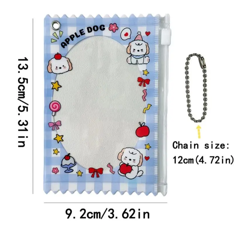 Clear Zipper PVC Photocard Holder Waterproof Thin Card Storage Bag for Kpop Fans Storing Photo Cards & Staff Badges