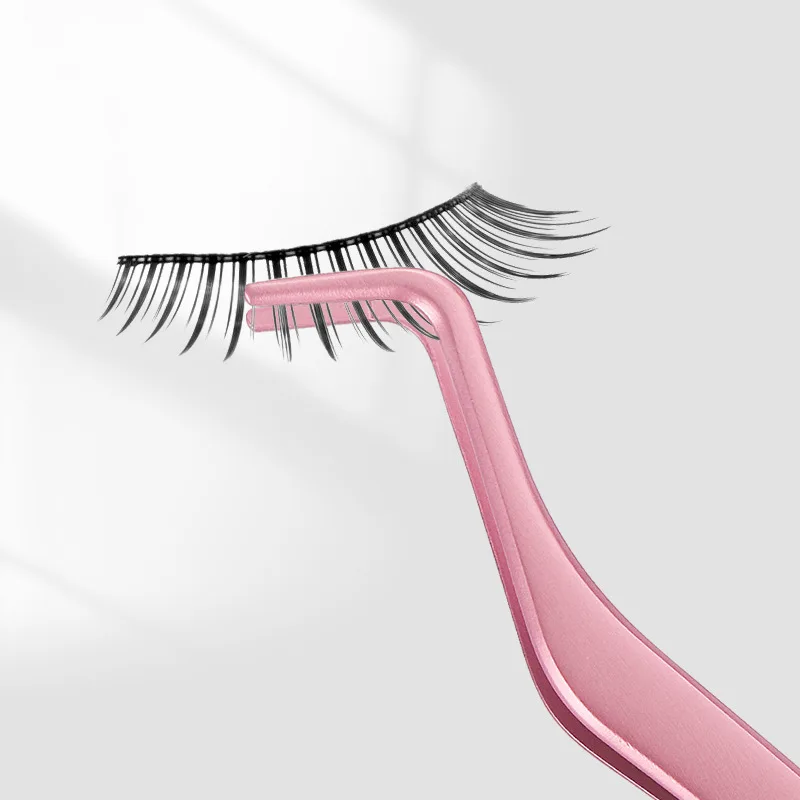 1Pc Eyelash Comb Tweezers Stainless Steel Anti-Static Non-Magnetic Professional False Lashes Extension Tweezers Makeup Tools