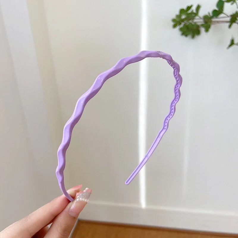 キャンディーカラーの波状ヘッドバンド子供のための甘い歯洗顔ヘアバンドファッションガールズヘアアクセサリー