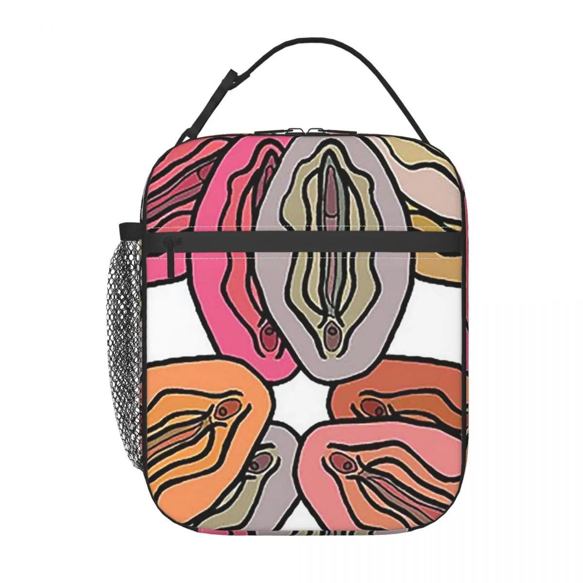

Vulva Colorful Pattern Insulated Lunch Bag for Women Children Portable Food Boxes Thermal Lunch Box Tote