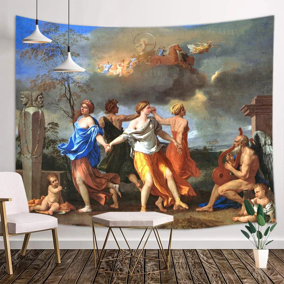 Renaissance Art Dance To The Music Of Time Human Life Classicism Tapestry By Ho Me Lili For Livingroom Home Wall Decor