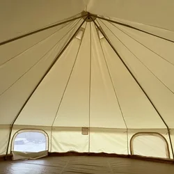 5M 6M 3M 4M Outdoor Camping Wedding Party Pyramid Mongolian Yurt Oxford Canvas Glamping Tent Without Central Poles