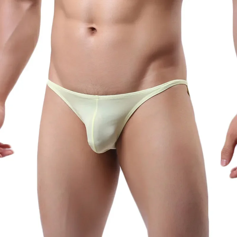 

Men Sexy Underwear Nylon Briefs Men Low Rise U convex Pouch Brief Underwear Men Stretch Breathable Thin Briefs