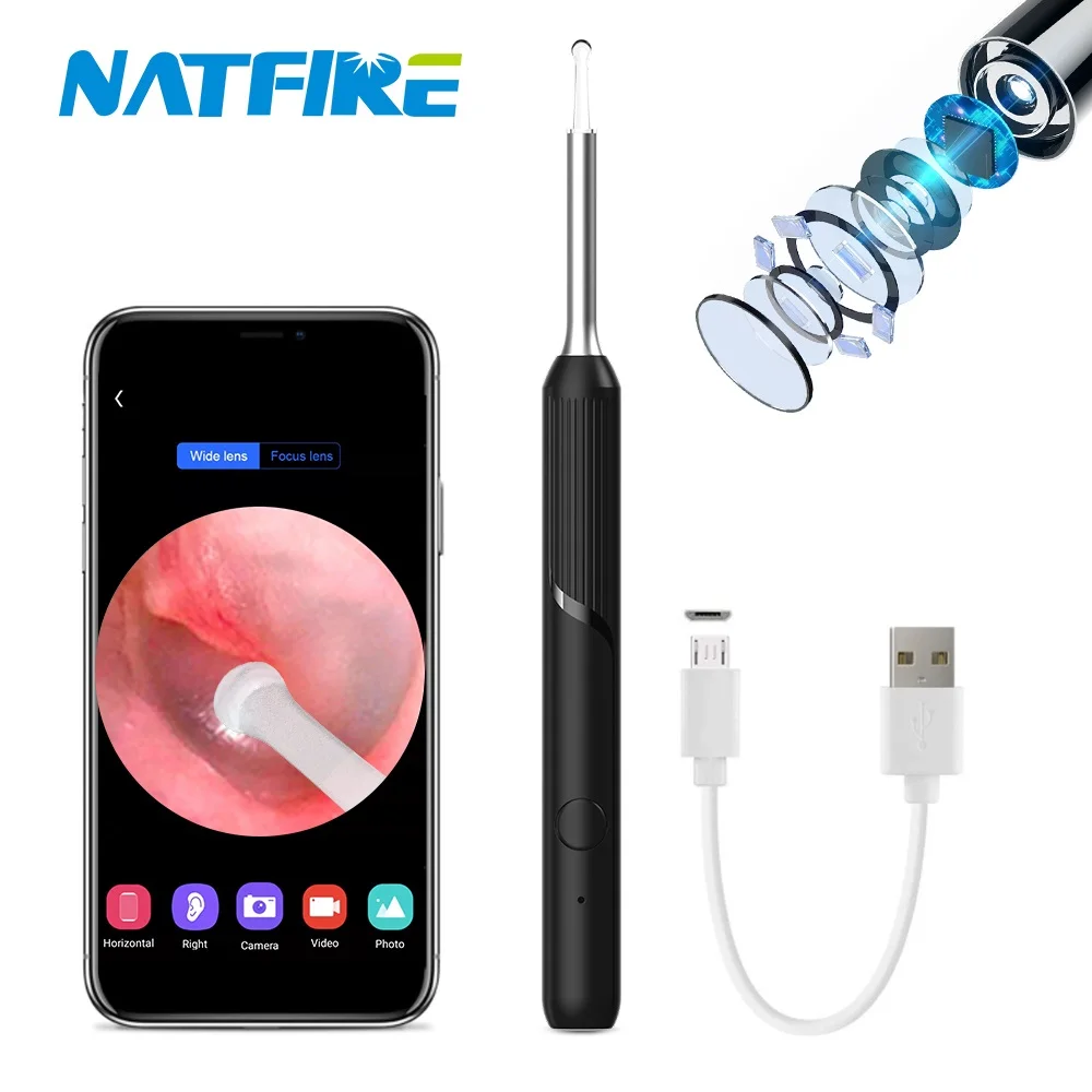 Ear Wax Removal Tool Dropshipping Otoscope NP20 Ear Cleaner with Camera 1080P Ear Sticks Endoscope Kit