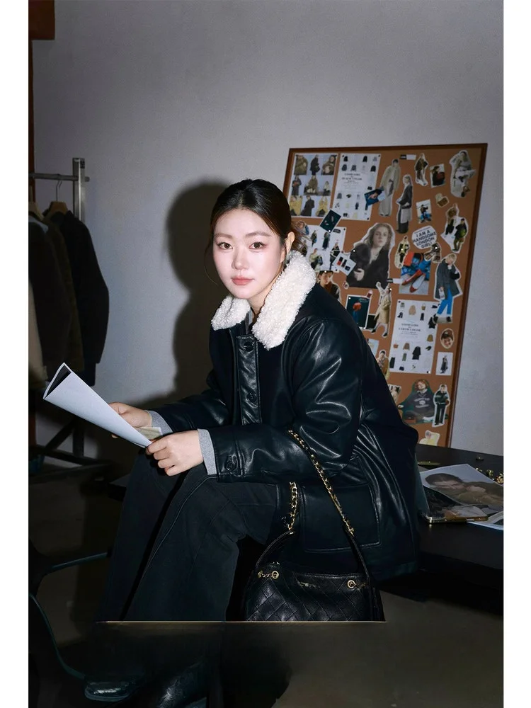 

plus Size down Jaet Warm Motorcycle Jaet Korean Sle for Plump Sister Big Wan Jiang Retro Sle Loose Fit Women's Coat