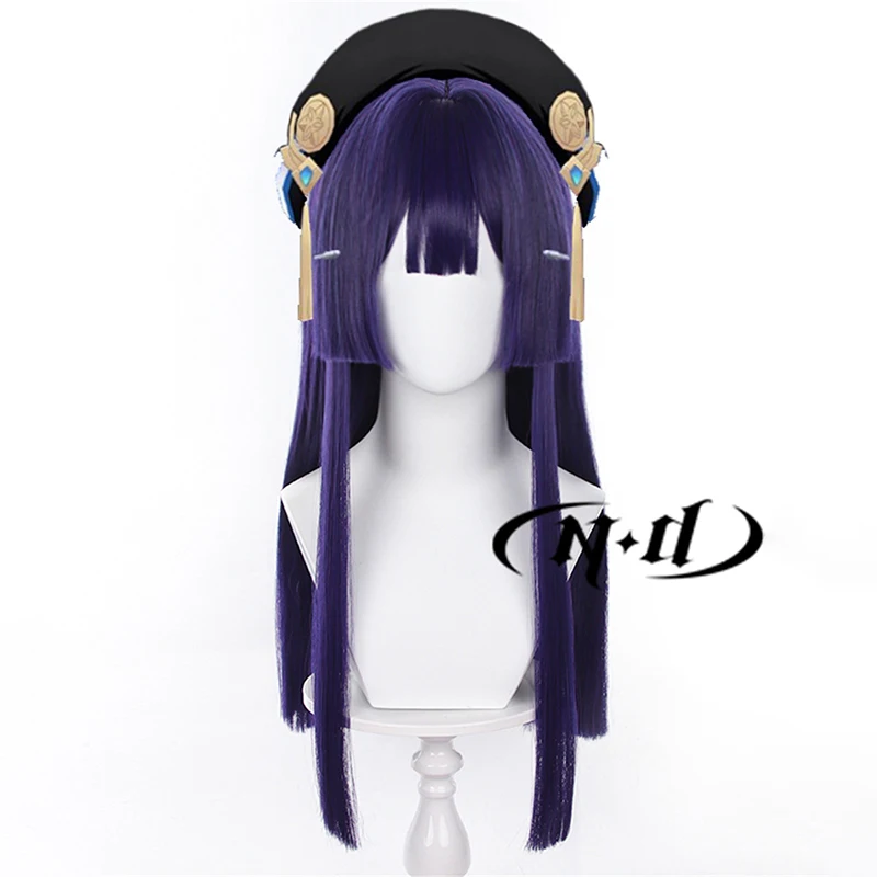 ND Honkai 스타 레일 코스프레 가발 Pela Cosplay 긴 보라색 머리 가발 크리스마스 파티 내열성 합성 Comic Con Coser