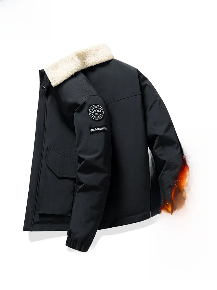 

Paul Men's 2025 down Jaet Flip Fur Collar White Du down Jaet Lightweight Casual Warmth Busin Casual Outerwear