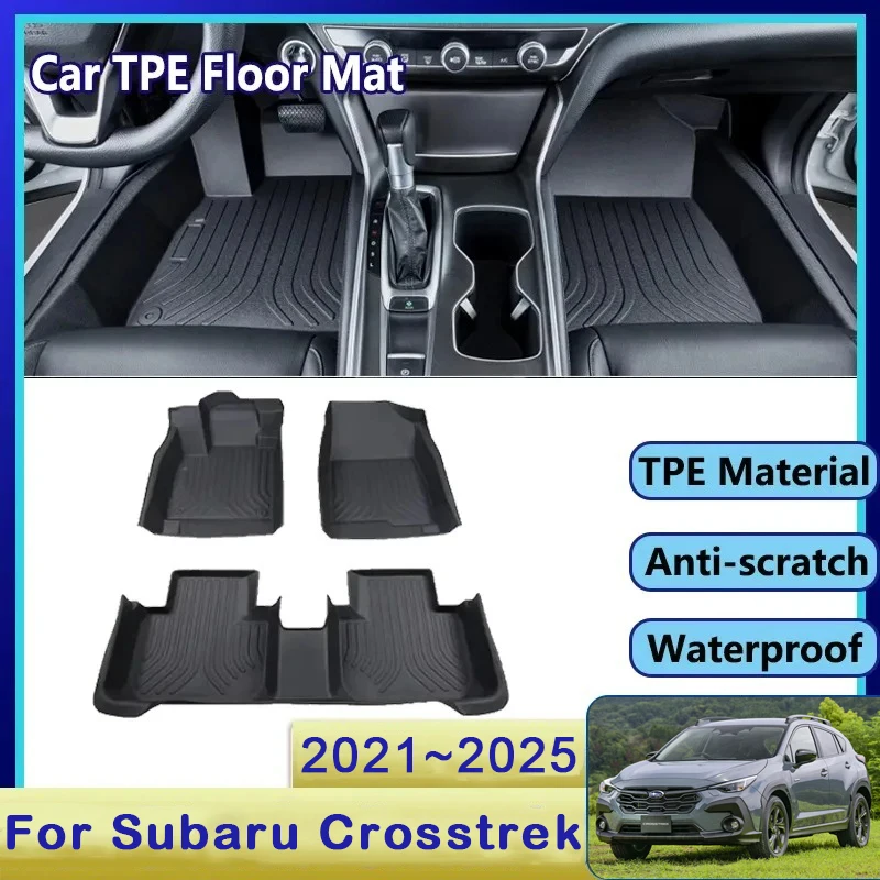 

Car Floor Mat For Subaru Crosstrek XV GT 2021 2022 2023 2024 2025 Luxury Waterproof Mud Carpet TPE Foot Pad Full Rug Accessorie