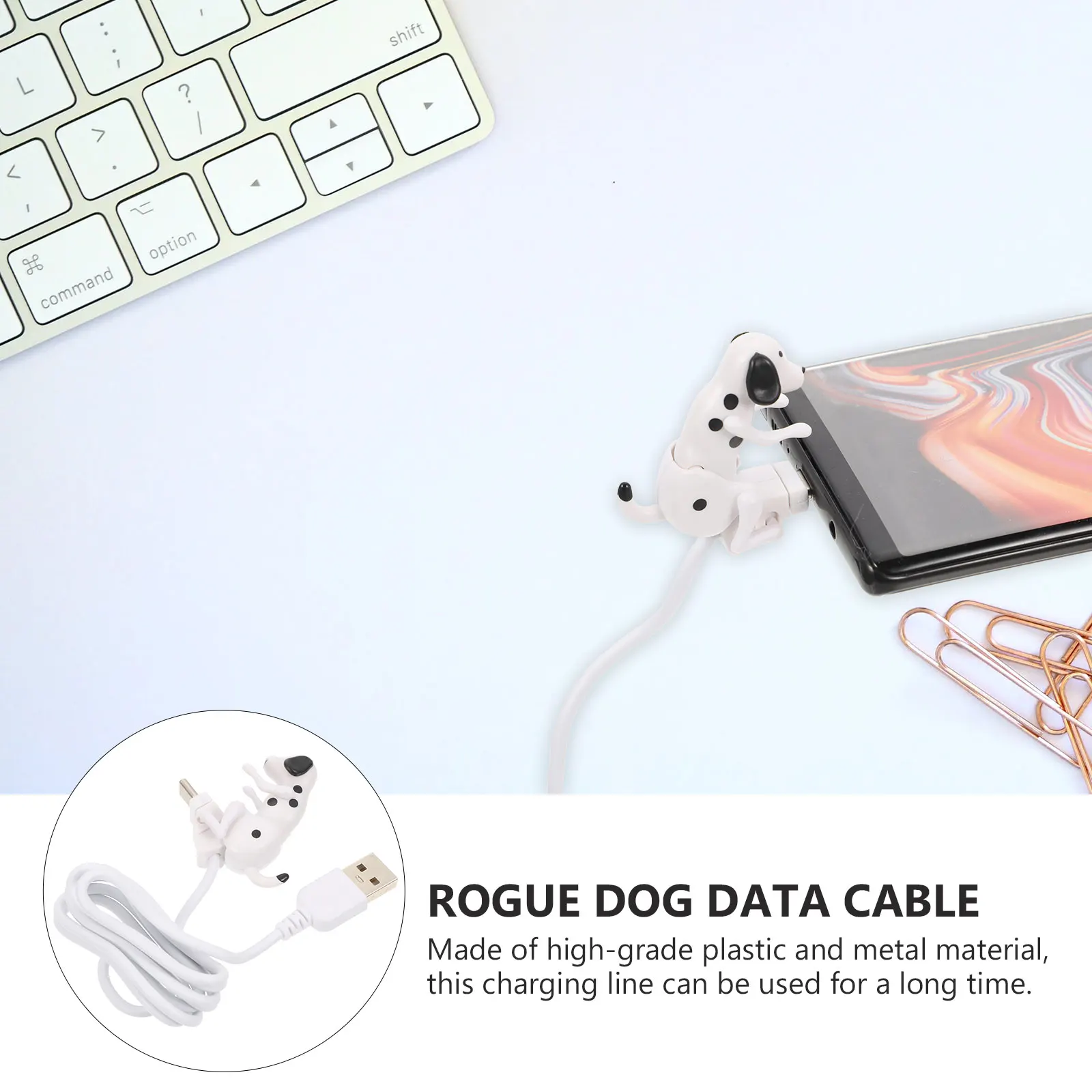 Cables de carga divertido perro tipo C adaptador de carga línea de carga duradera carga de teléfono Cable USB rápido accesorios de teléfono