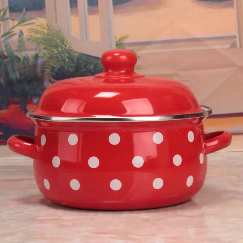 

Эмалированная кастрюля для супа, детская кастрюля, бытовая кухонная посуда, кастрюля для приготовления тушения молока, хлопьев