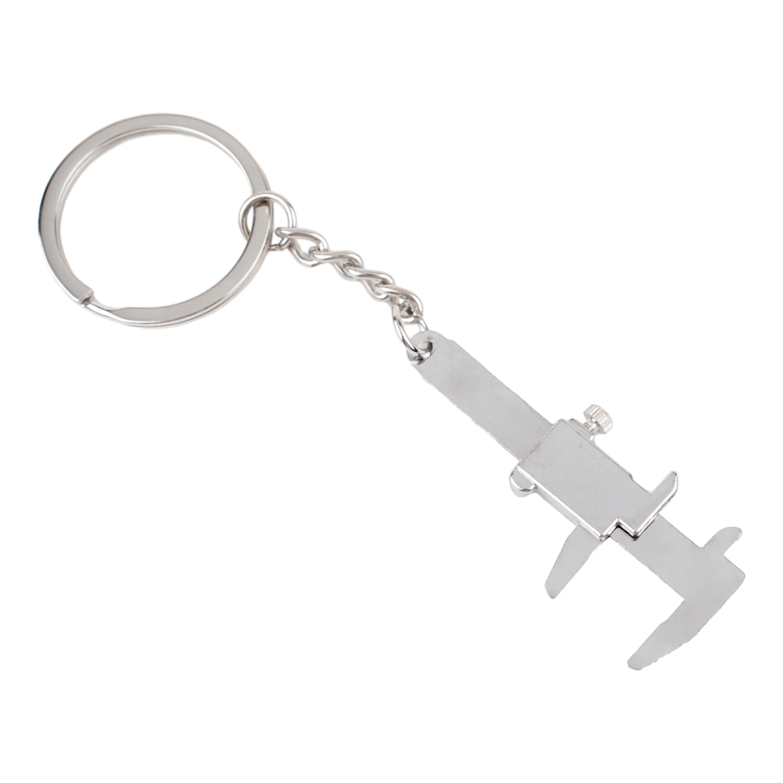 1Pcs New Fashion Portable 0-4cm Mini Vernier Calipers Keychain Measuring Gauging Key Ring Retro Straightedge Craft Decoration