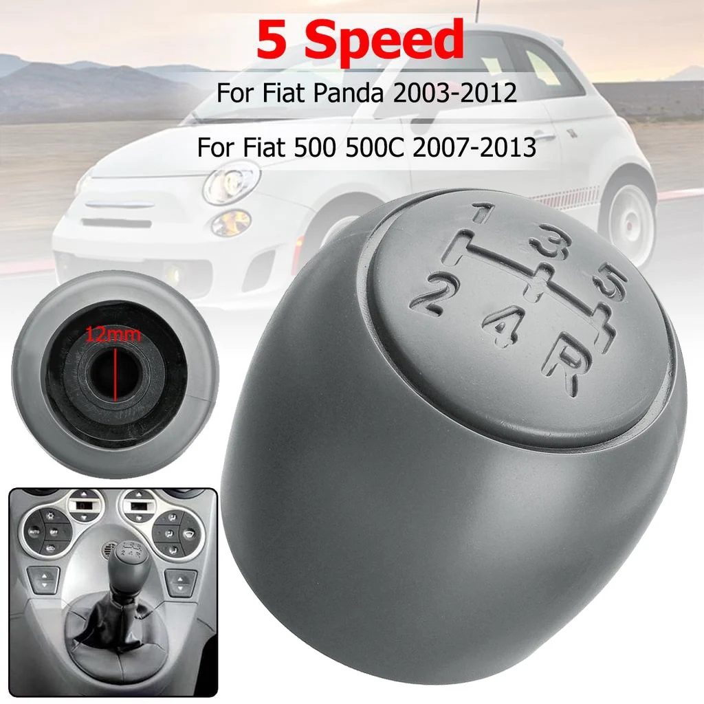 5 Speed Gear Stick Shift Shifter Knob Handball for Fiat 500 500C 2007-2013 Panda 2003-2012