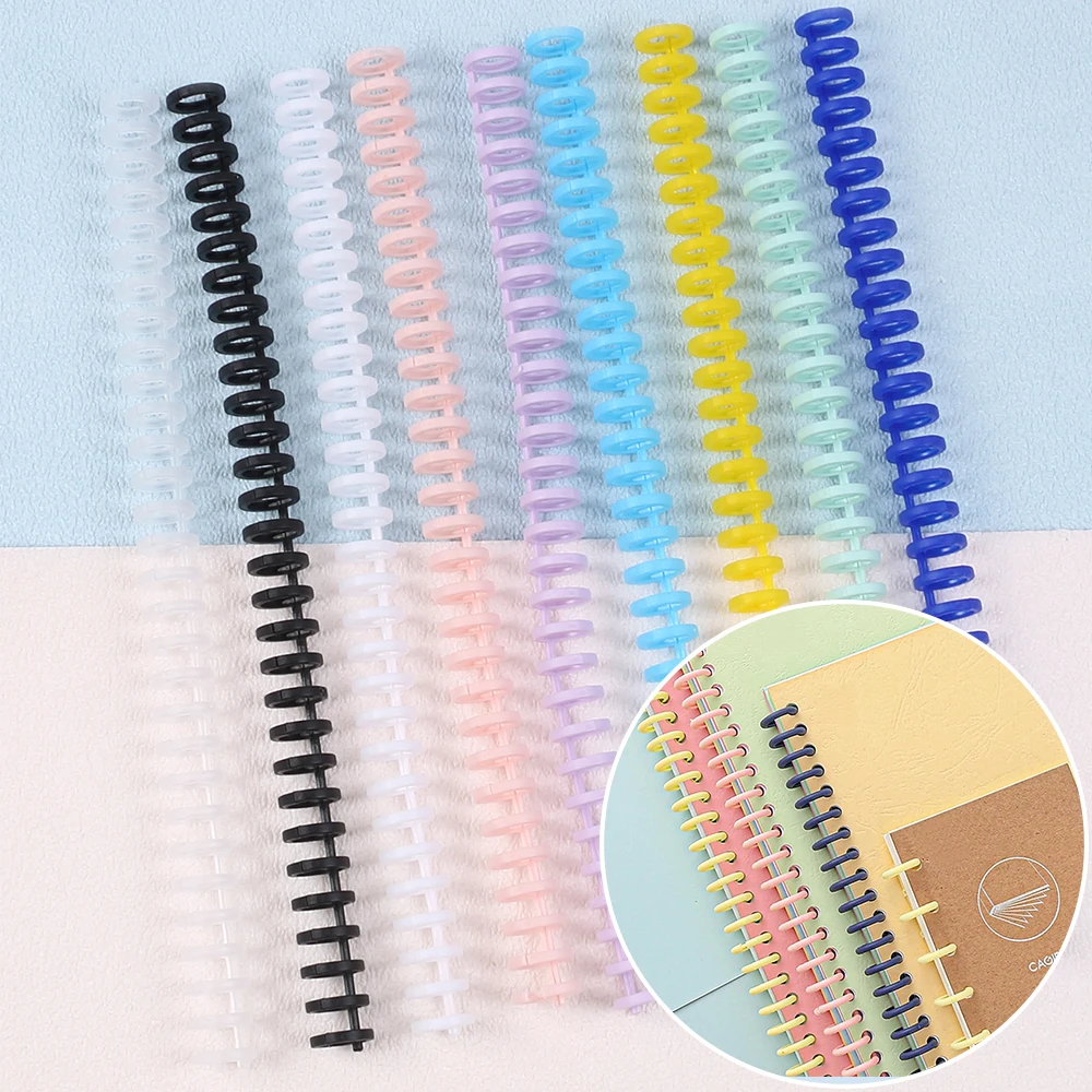 5/10Pcs Loose Leaf Binder Rings Binding Spines 30-Hole Plastic Comb Binding Spines for Teacher Student Business Notebook File