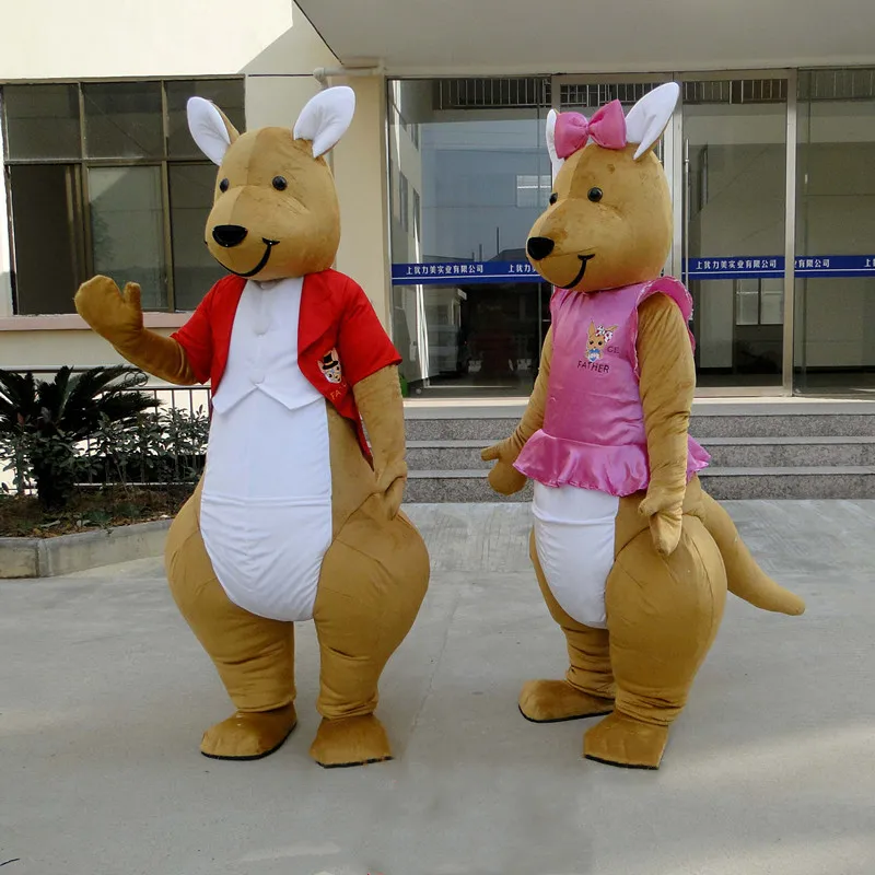 Adult Lovely Kangaroo Mascot Costume Custom Made Mascot Fancy Dress Costumes cartoon Animal mascottes for party