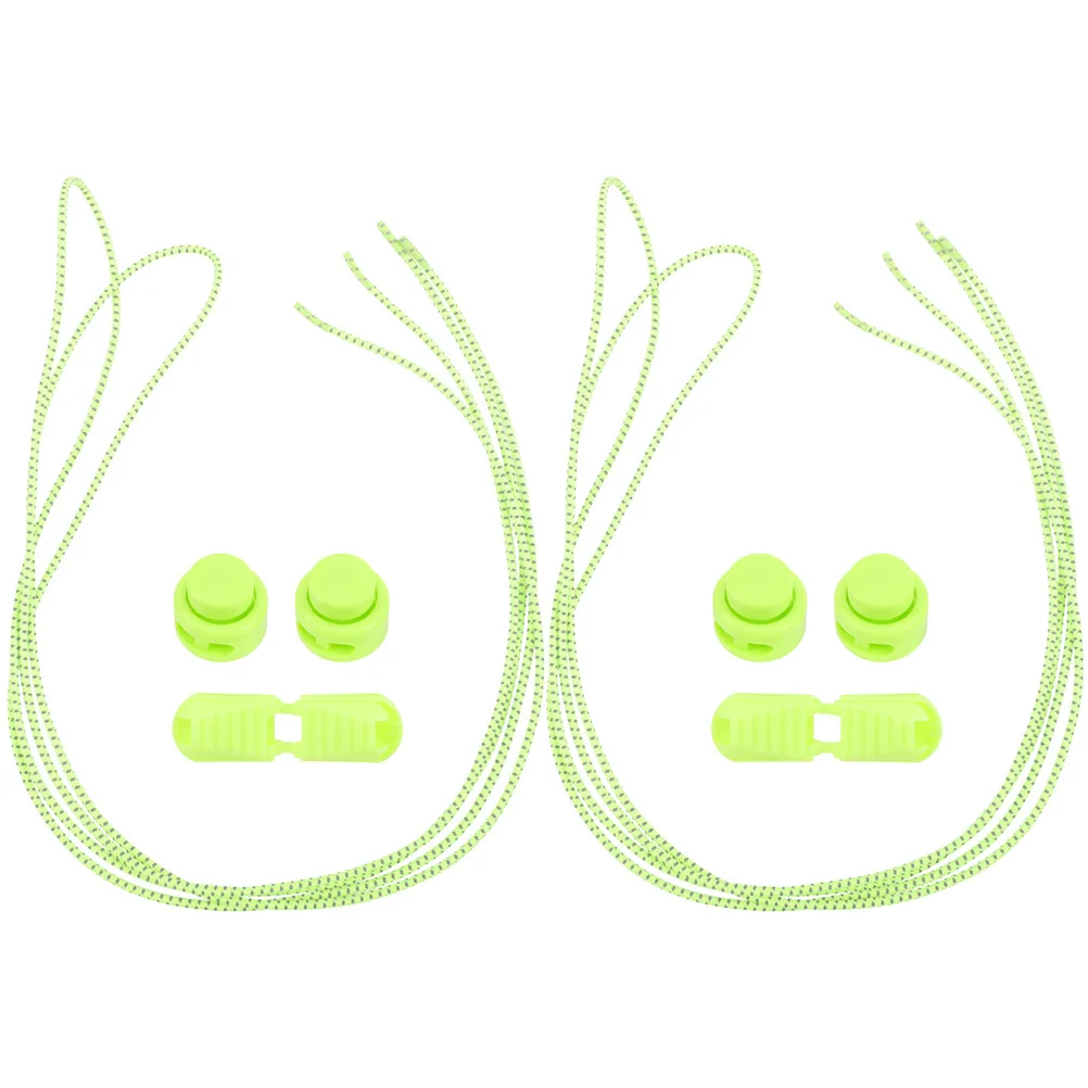 

2Pairs Reflective Elastic Shoelaces Wear-Resistant Anti-Loose Shoe Strings for Running Sneakers Leisure Outdoor Shoes Safe