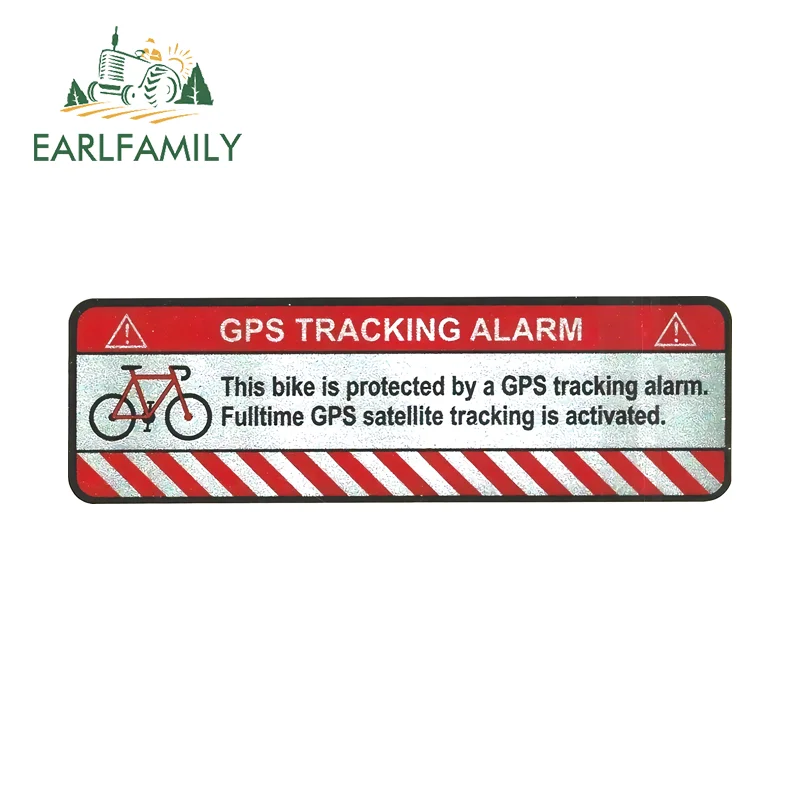 EARLFAMILY Gps Tracking Alarm Motorcycle Car Bumper Window Stickers Rearview Mirror Decals Scratch-Proof Campervan Accessories
