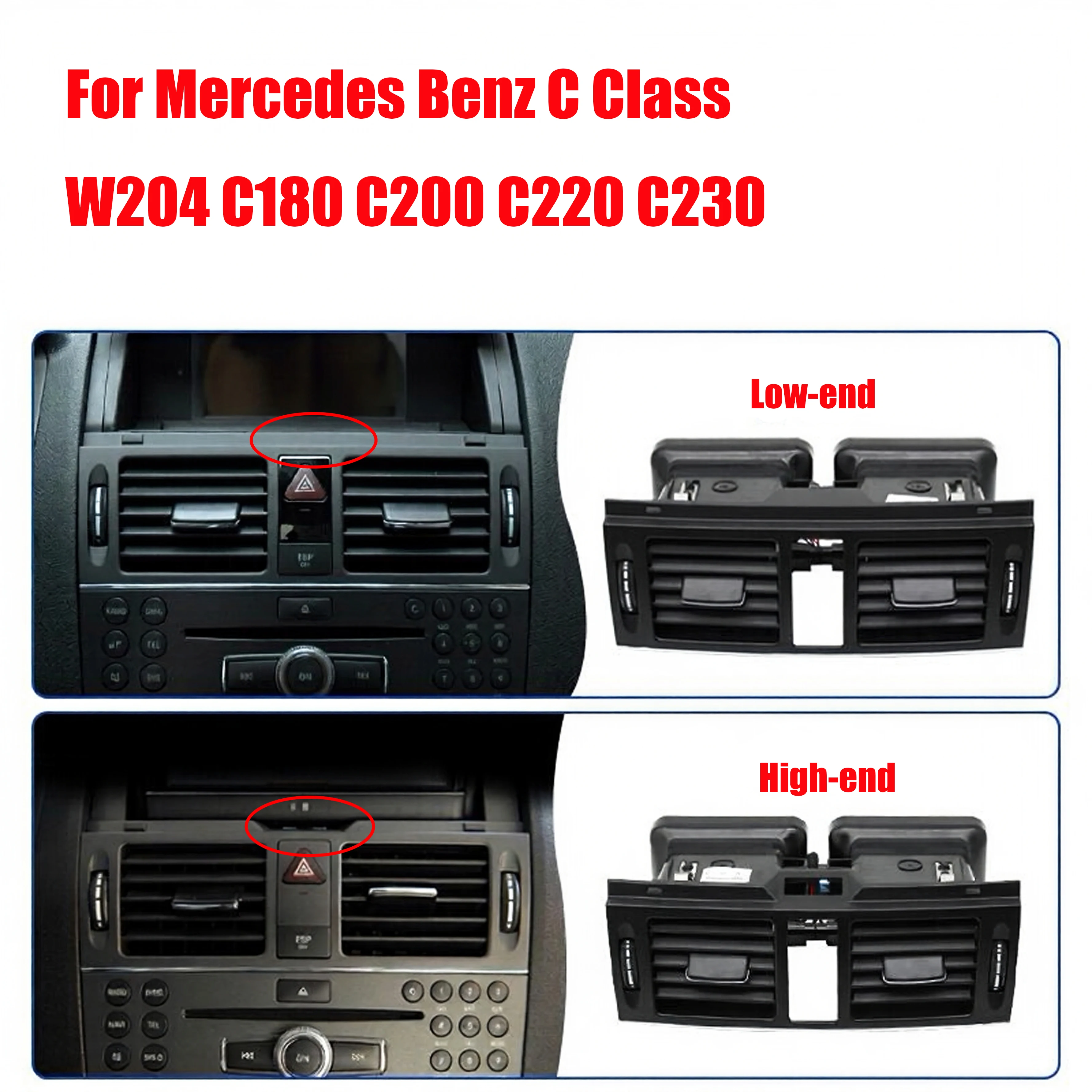 

Left Right Middle Air Conditioner AC Vent Grille Outlet Assembly For Mercedes Benz C Class W204 C180 C200 C220 C230