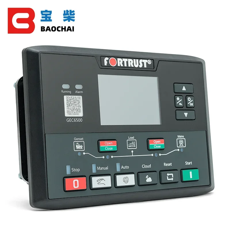 GEC6510 GEC6520 Shanghai Fortrust Auto Remote Signal Start ard RS485 CAN PC Interface LCD Generator Genset Controller