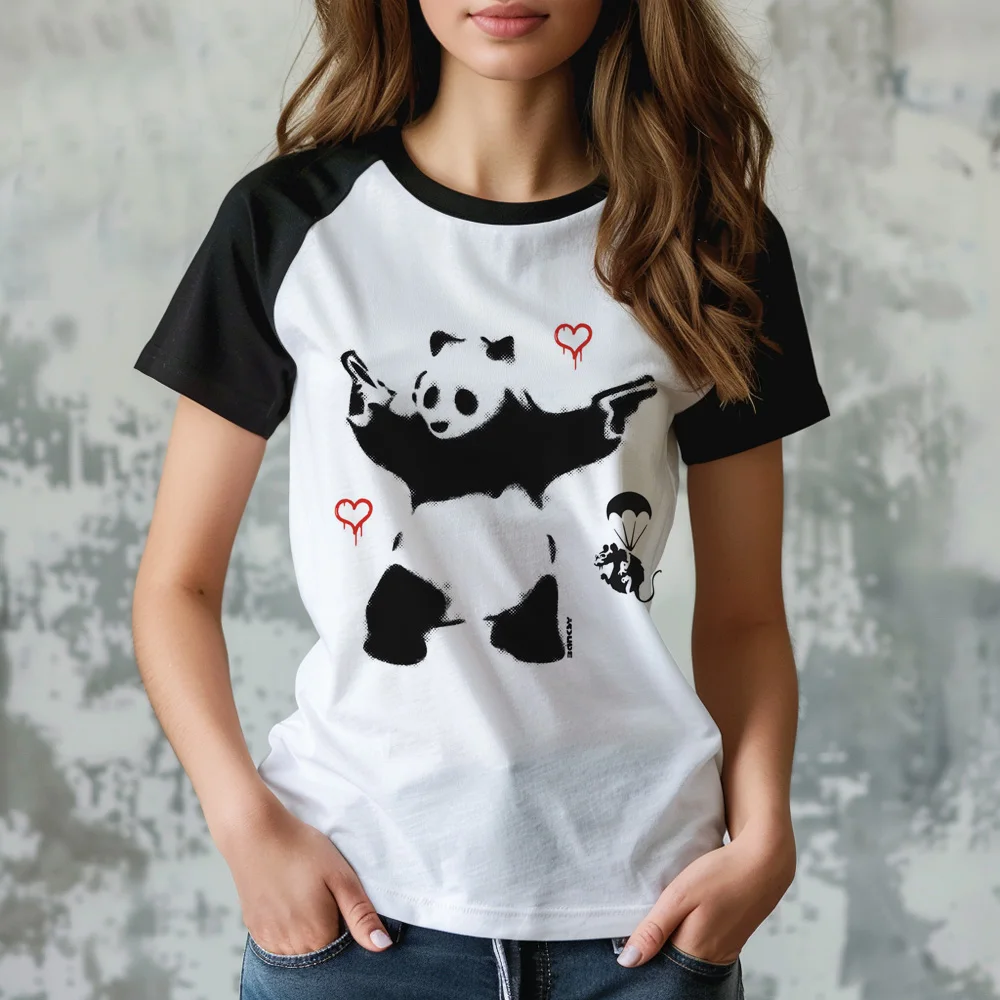 Banksy top women comic harajuku funny t-shirts girl designer anime clothes