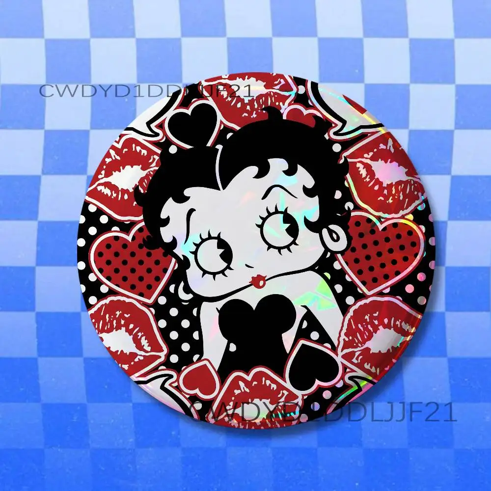 B-BettyS Doll B-Boop-y-es Badge Handmade Button Brooch for Backpack Hat Shirt Accessories Gifts