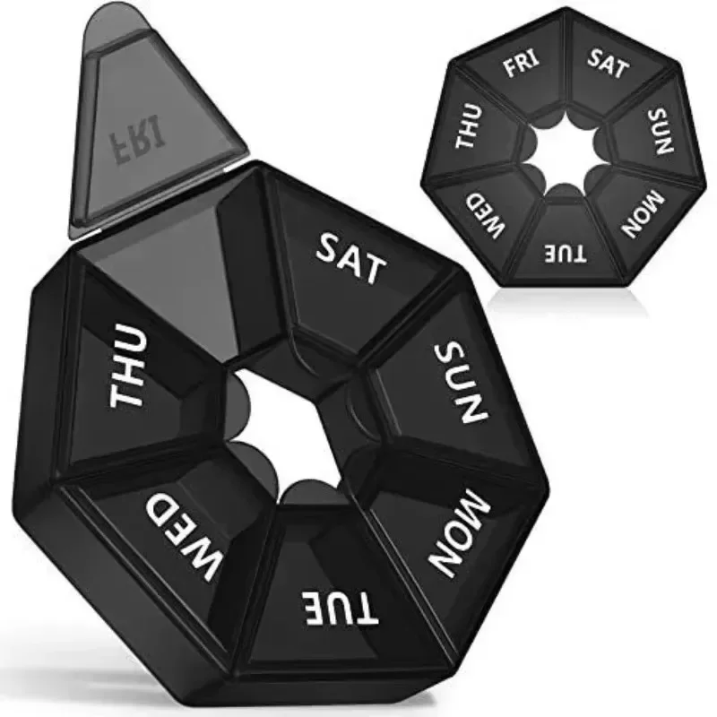 1 pçs 7 dias caixa de medicina pílula semanal tablet titular portátil viagem mini pequena caixa de comprimidos casos armazenamento organizador recipiente