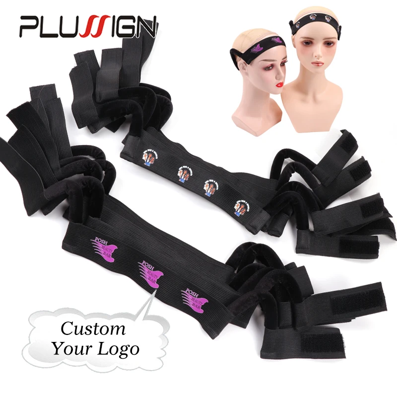 Plussign Adjustable Edge Band For Wigs With Ear Cut Outs Custom Logo Wig 3/3.5cm Melting Band 5/10pcs Wig Band To Hold Wig