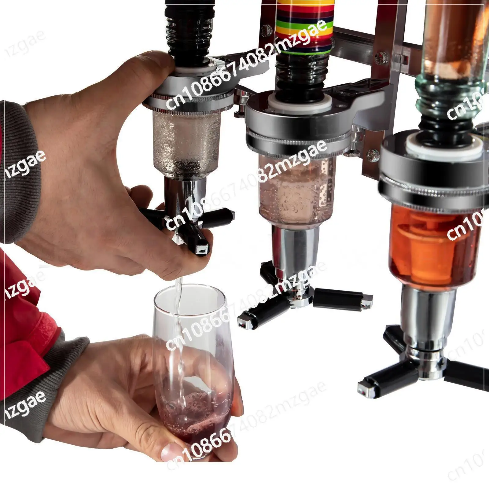 Straight row 2/3/4 head 6 head wall-mounted pouring rack wine dispenser wine dispenser