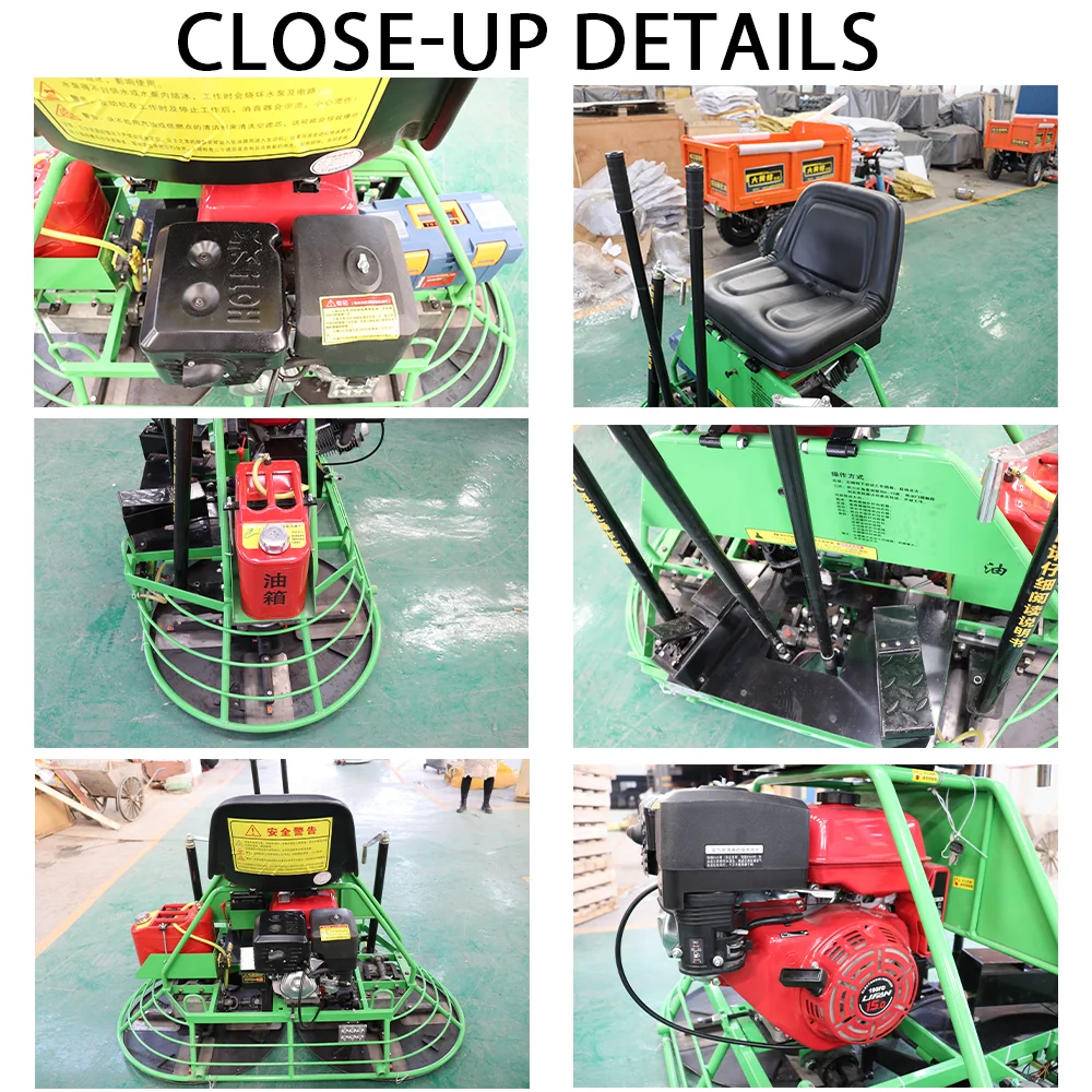 Factory Custom Ride on Helicopter Double Disk Road Cement Finishing Machine Driving Concrete Power Trowel