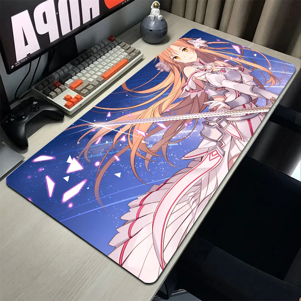 Anime Sword Art Online Yuuki Asuna Mousepad Large Gaming Mouse Pad  LockEdge Thickened Computer Keyboard Table Desk Mat