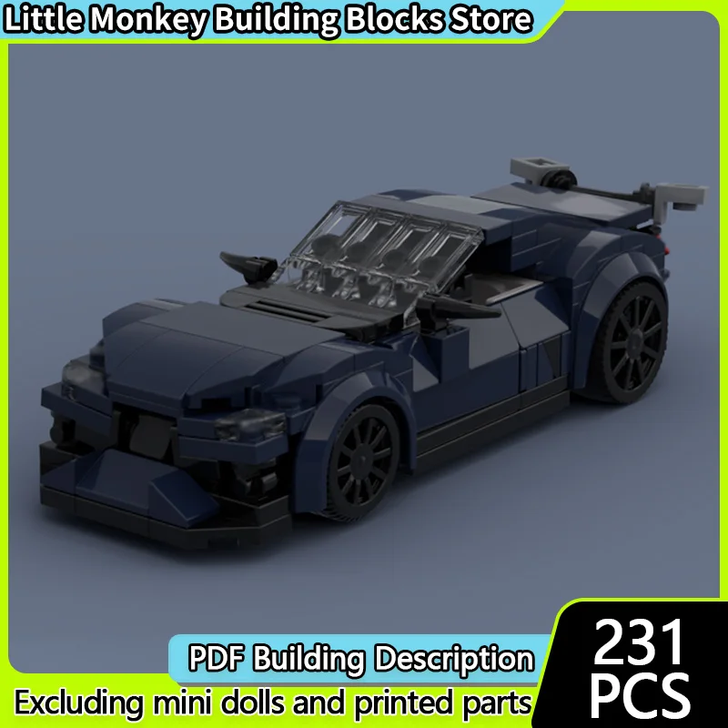 

Speed Racing Car Model MOC Building Bricks Top Tier Sports Car Modular Technology Children Holiday Gifts Assemble Toys Suit