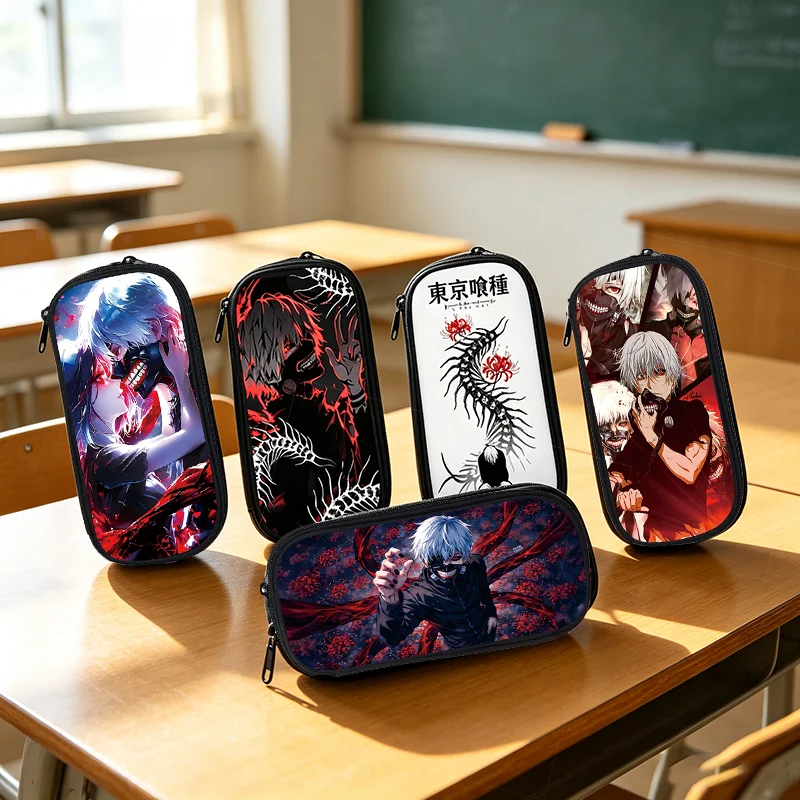 Case With Pencil Holder - Anime Tokyo Ghoul Pencil Case Kaneki