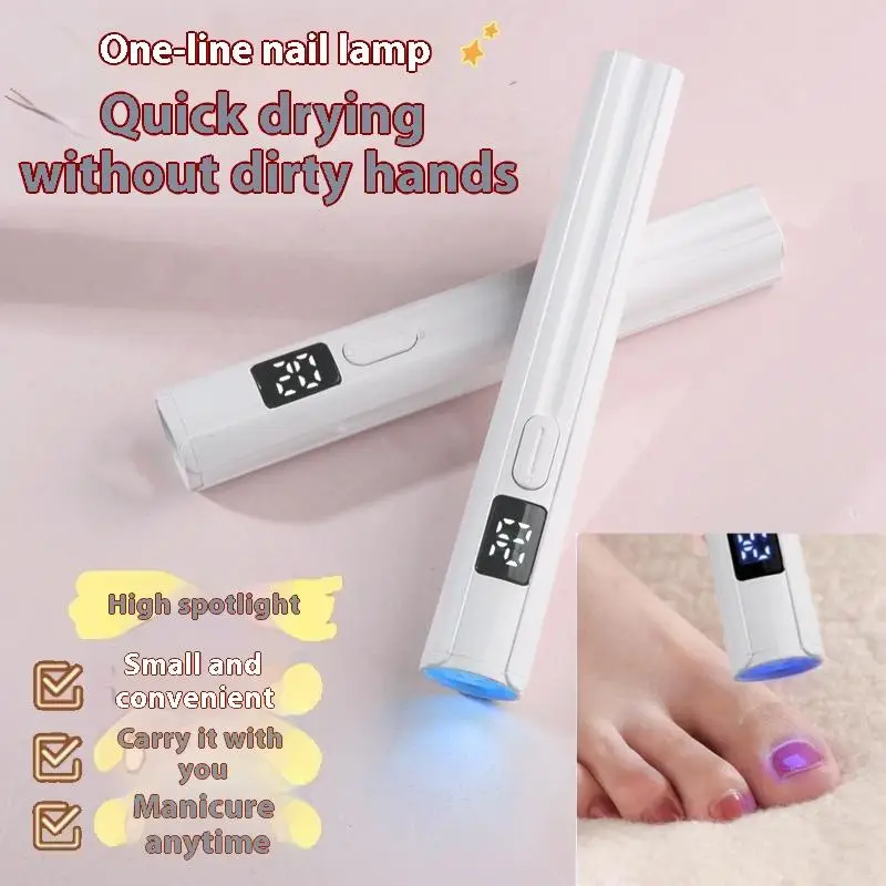 

1 Set Mini Nail Dryer LED Light With LCD Screen Handheld UV Light For Nails Rechargeable USB Gel X Lamp